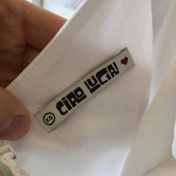 $305 Ciao Lucia Ischia Dress White Washed Cotton size XS - Picture 8 of 13